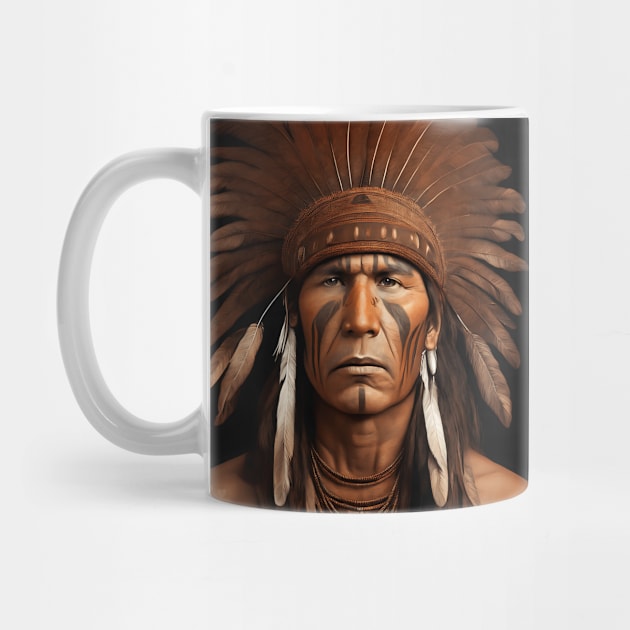 [AI Art] Proud Native American Man With Headdress by Sissely